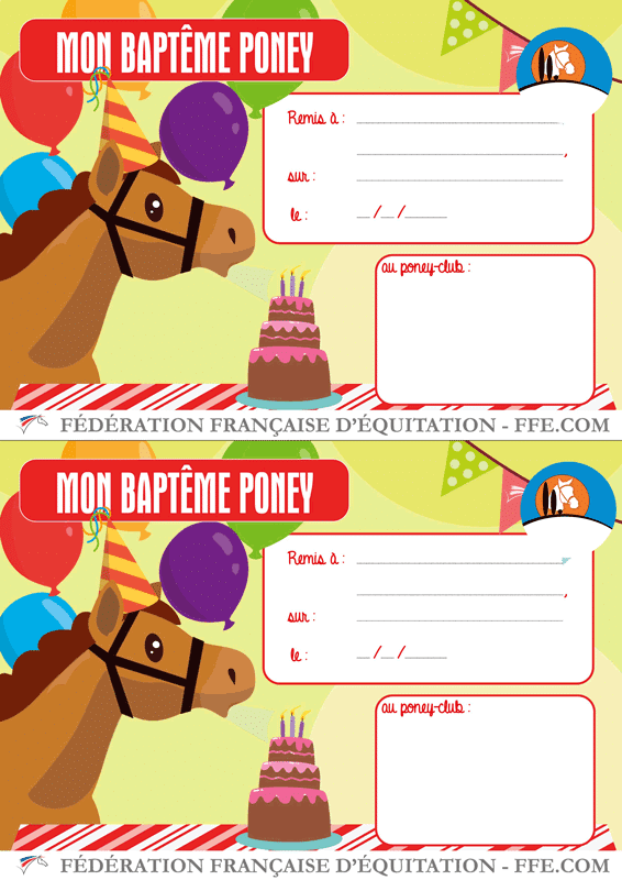 Diplôme de baptême à poney, Domaine équestre de Maruejols